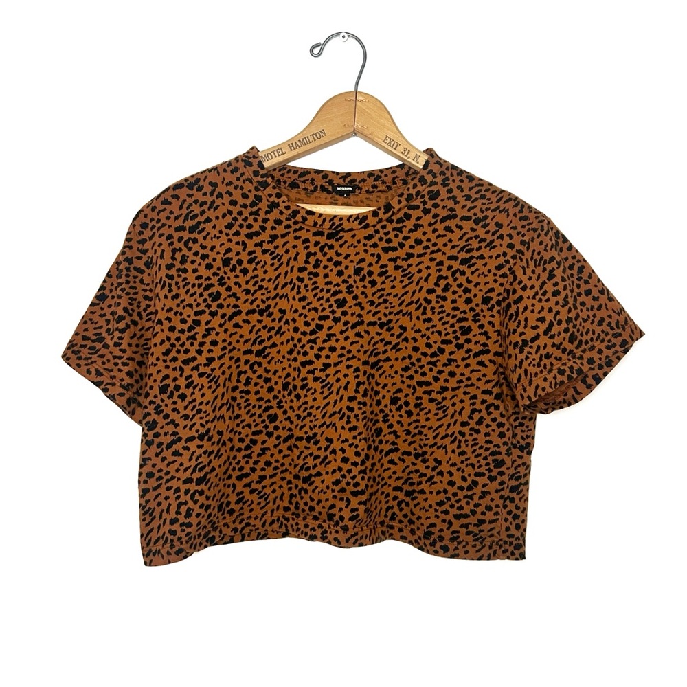 Monrow | Leopard Print Crop Top